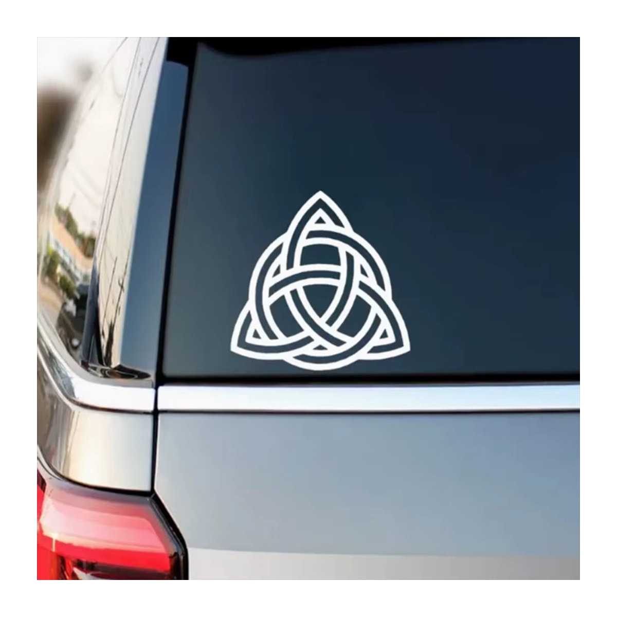 Keltischer Knoten Triquetra Vinyl Aufkleber in Weiß für Auto, Fenster und Wand - Bild 2