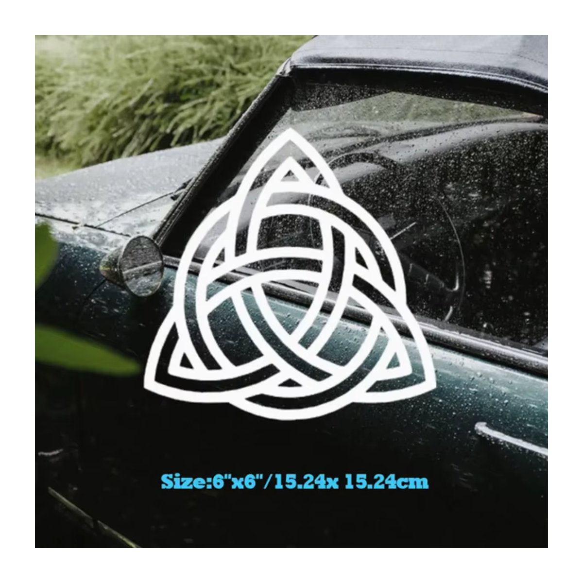 Keltischer Knoten Triquetra Vinyl Aufkleber in Weiß für Auto, Fenster und Wand - Bild 3