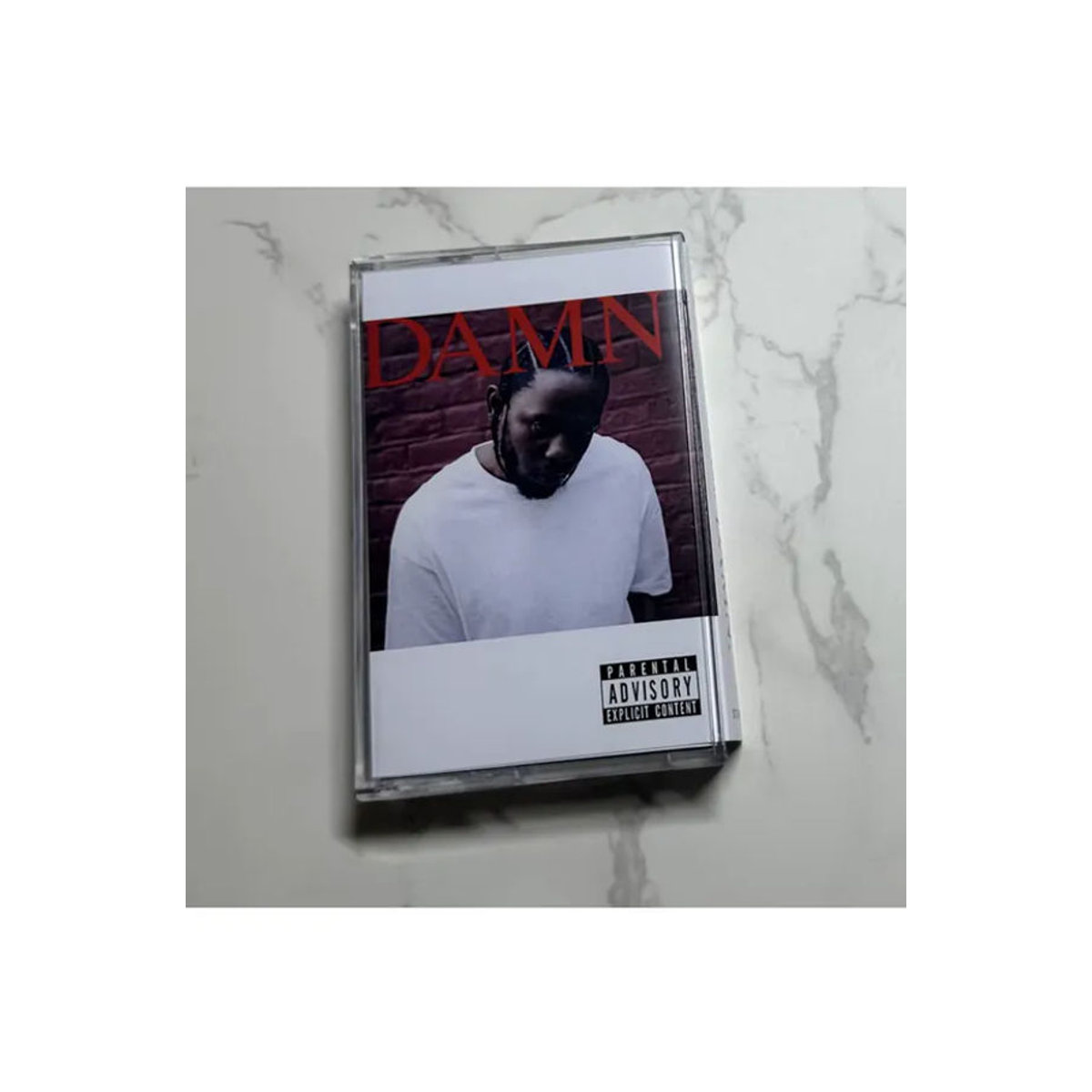 Kendrick Lamar DAMN. Audiokassette in Weiß im Retro-Vintage-Stil aus Kunststoff - Bild 4