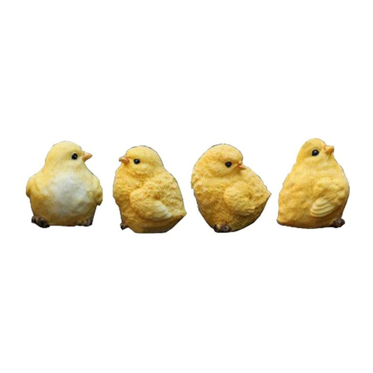 Kesoto Bauernhof Simulation Huhn Figuren Set aus Kunstharz, 4 Stück gelbe Tiermodelle für Garten Dekoration und Kinder Spielzeug - Bild 1
