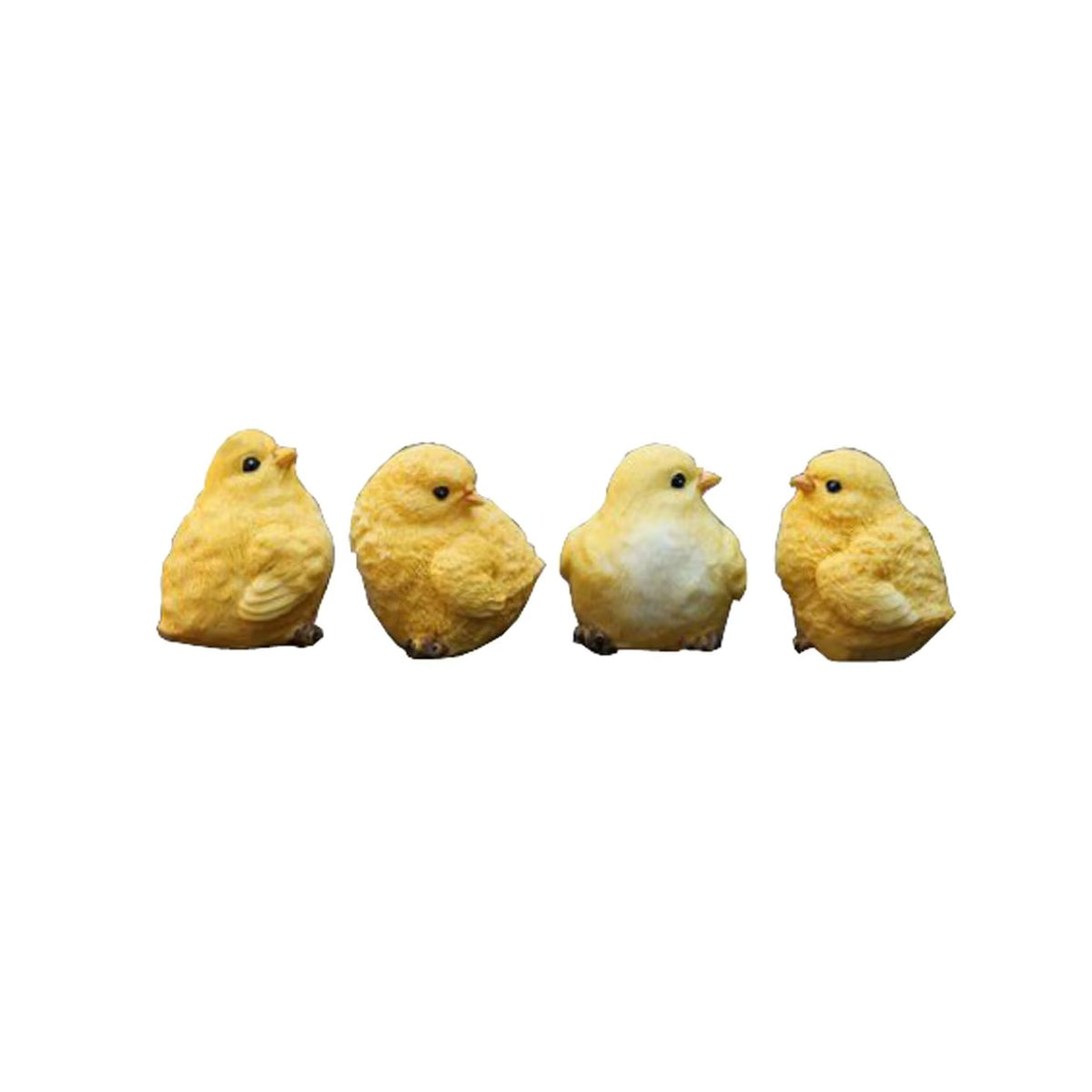 Kesoto Bauernhof Simulation Huhn Figuren Set aus Kunstharz, 4 Stück gelbe Tiermodelle für Garten Dekoration und Kinder Spielzeug - Bild 2
