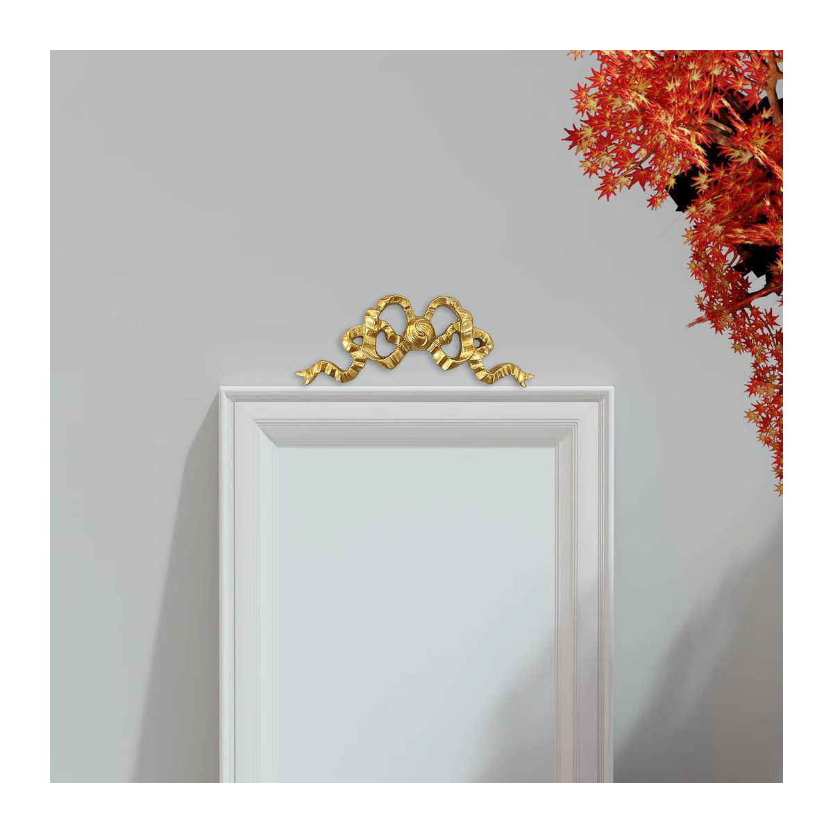 Kesoto Wandbehang Bogen Knoten in Gold aus Metall als dekorative Wandskulptur für dein Zuhause - Bild 2