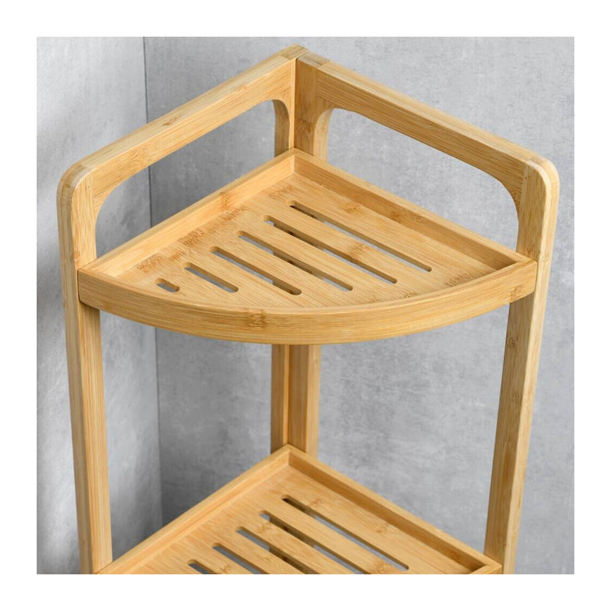 Kesper Eckregal aus Bambus in Natur, modern und minimalistisch, B/T/H: 23 x 23 x 70 cm - Bild 2