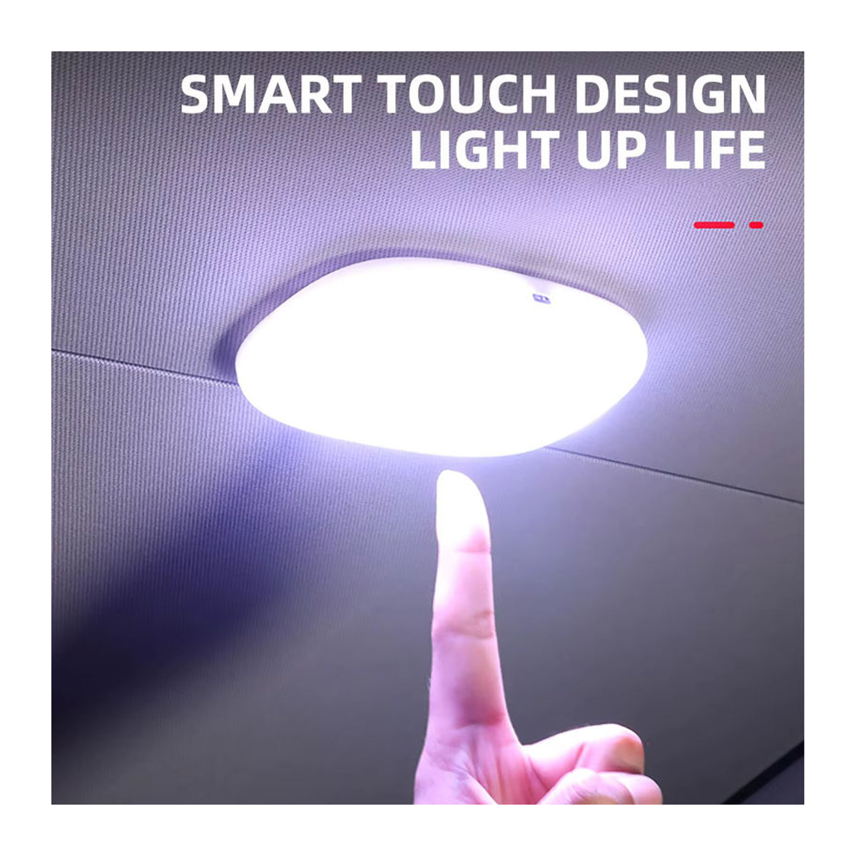 KEVANLY Mini LED Touch Light Kabellose RGB Atmosphäreleuchte mit USB-Ladefunktion für die Auto-Innenbeleuchtung in minimalistischem Design - Bild 2