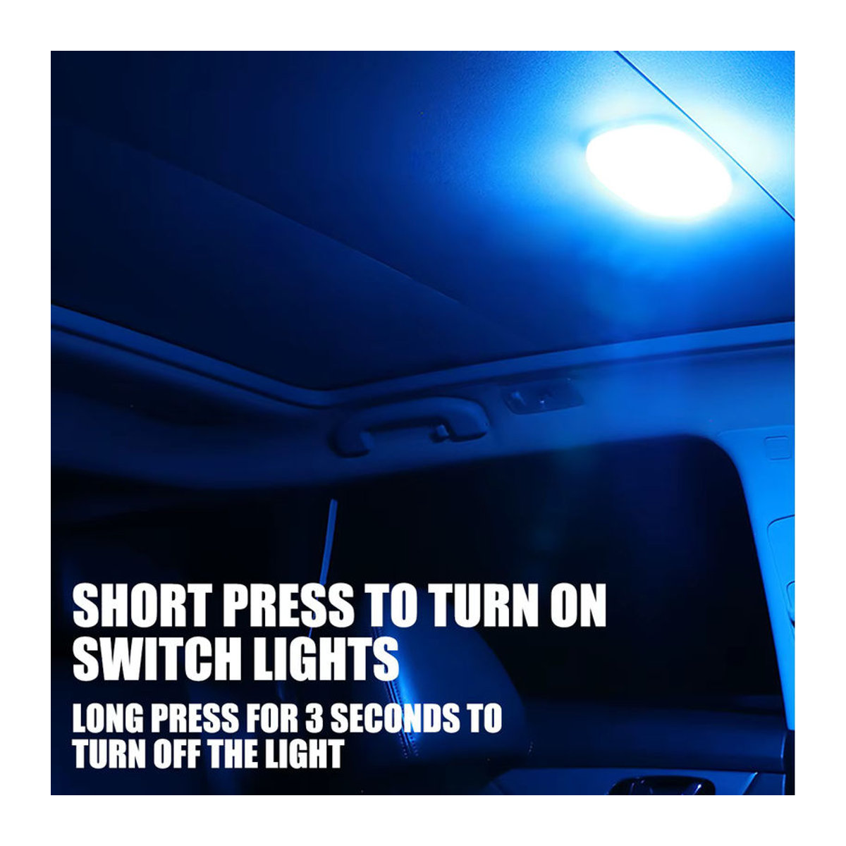 KEVANLY Mini LED Touch Light Kabellose RGB Atmosphäreleuchte mit USB-Ladefunktion für die Auto-Innenbeleuchtung in minimalistischem Design - Bild 5