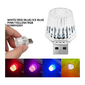 KEVANLY USB Mini Atmosphäre Licht RGB LED Taschenlampe als dekorative Innenbeleuchtung und Auto Umgebungslicht in Bunt