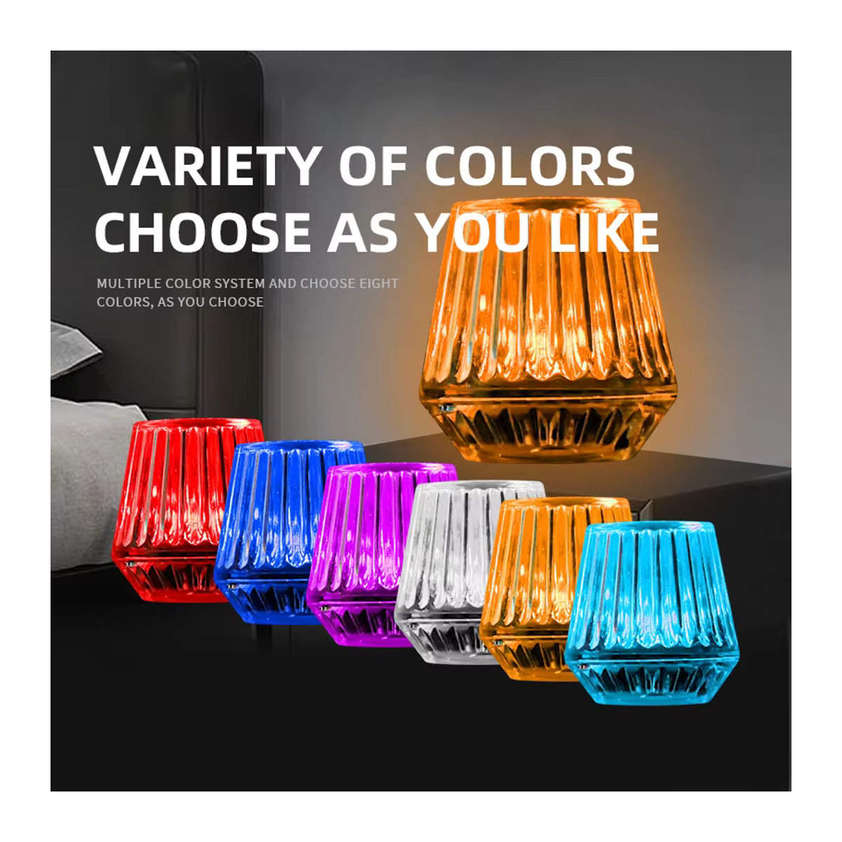 KEVANLY USB Mini Atmosphäre Licht RGB LED Taschenlampe als dekorative Innenbeleuchtung und Auto Umgebungslicht in Bunt - Bild 4