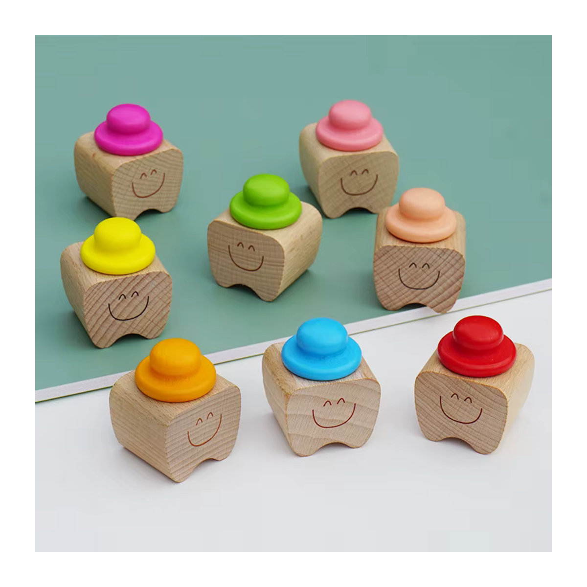 Kevat Vesi Zahnbox aus Holz in Peach für Kinder zum Sammeln von Milchzähnen - Bild 2