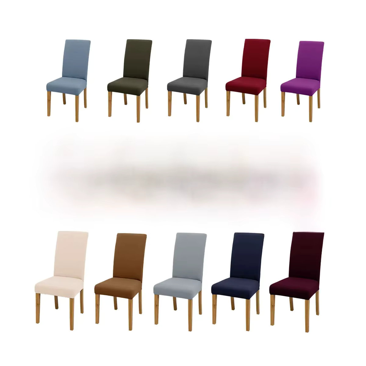 KF.ETHIN Elastischer Stuhlbezug aus Spandex für Esszimmer und Küchenstühle in Weiß und Mehrfarbig - Bild 6