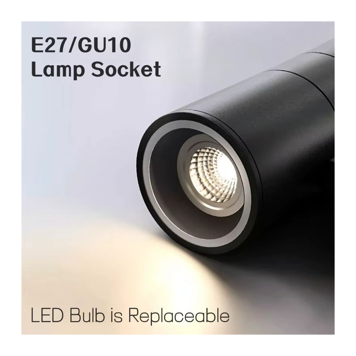 Khelse Moderne Up-Down LED Außenwandleuchte aus Aluminium in Schwarz mit IP65 Schutzklasse für GU10/E27 Fassungen - Bild 5