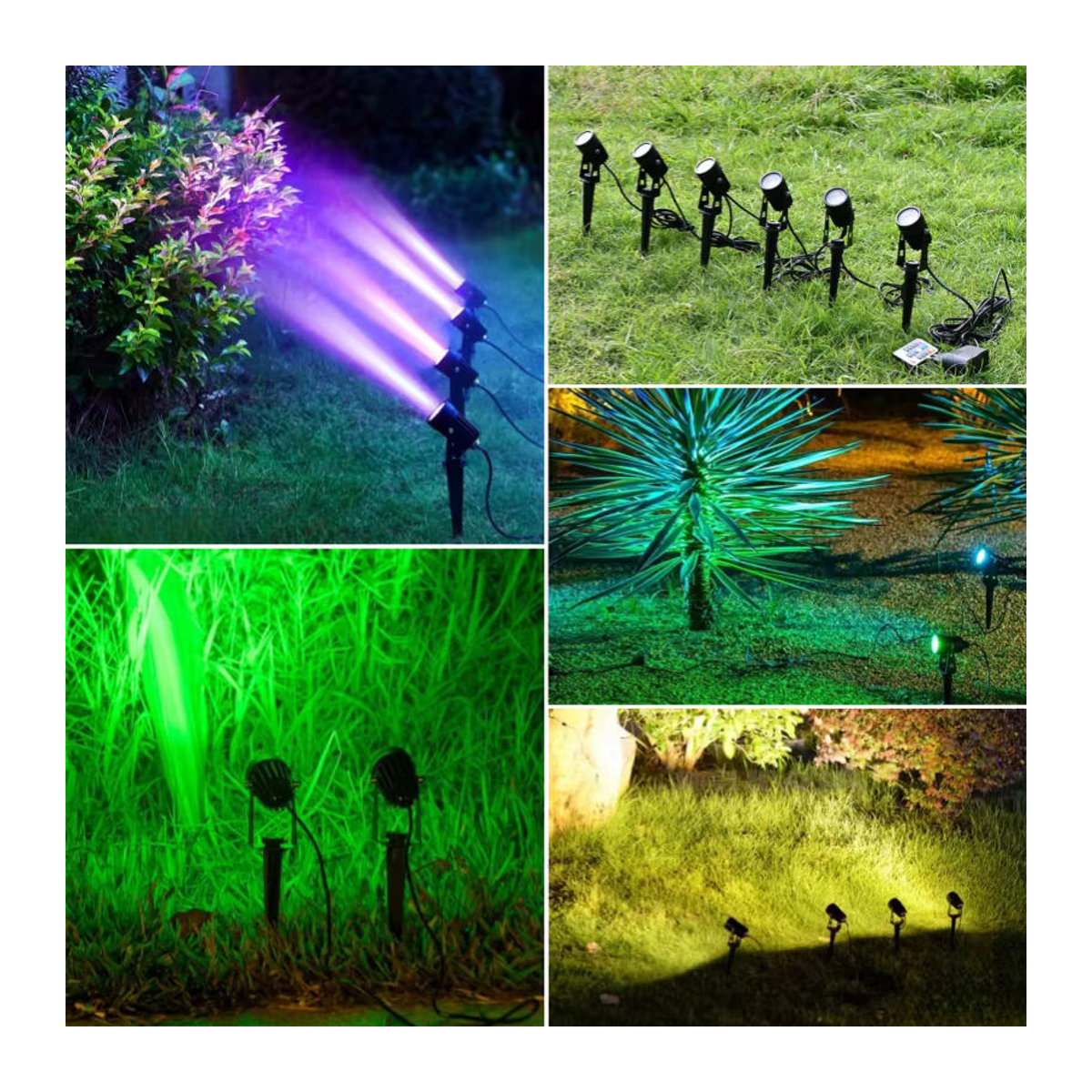 Khelse Outdoor LED RGB Wegeleuchte aus Aluminium mit Fernbedienung, Wasserdicht IP65, Bunt - Bild 6