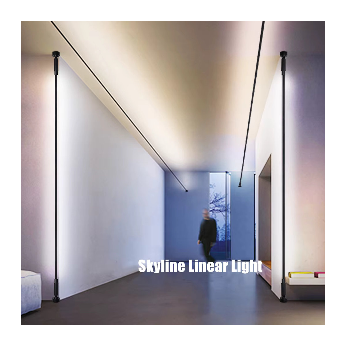 Khelse Skyline Linear COB LED Wandlampe Minimalistisch Schwarz - Bild 2