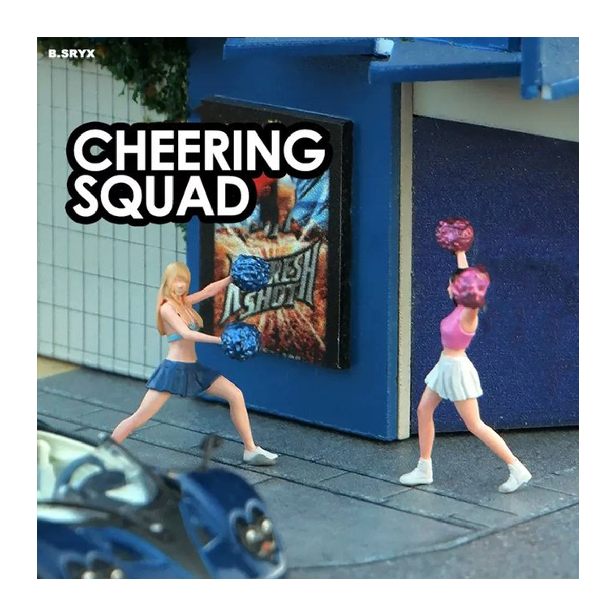 Kicarmod Miniatur-Cheerleading-Figur im Maßstab 1:64, mehrfarbiges Modell aus Metall und Kunststoff - Bild 1