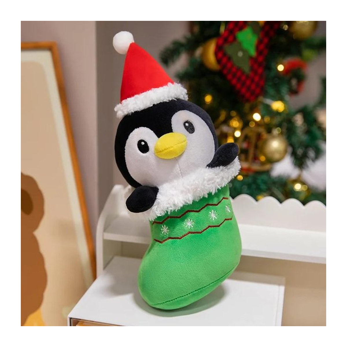 Kidsly Weihnachtsserie Plüschtiere als weiches Stofftier Kissen für Kinder, Höhe: 25 cm - Bild 1