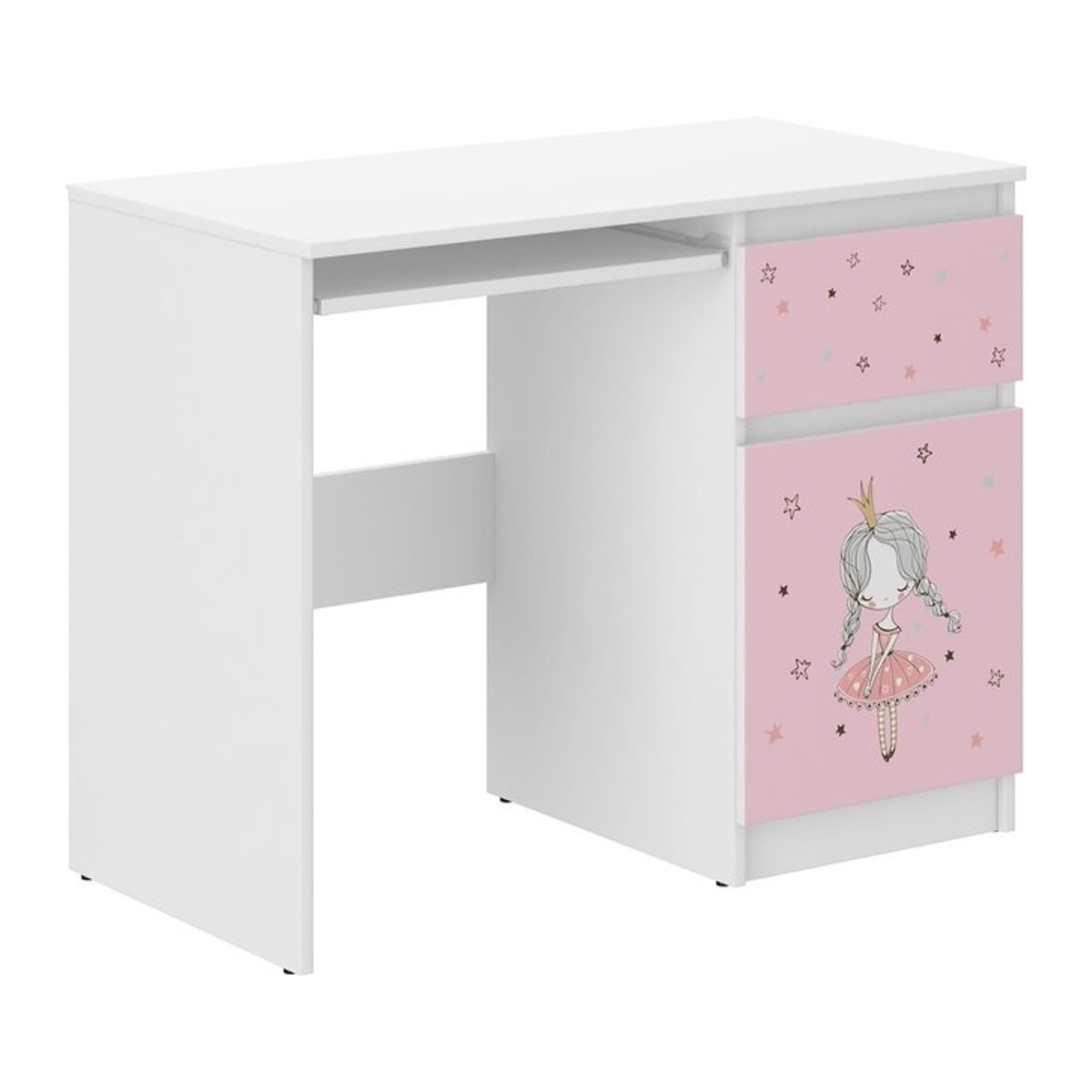 Kinderschreibtisch PRINCESS aus laminiertem Holz B/T/H: 96 x 77 x 50 cm - Bild 1