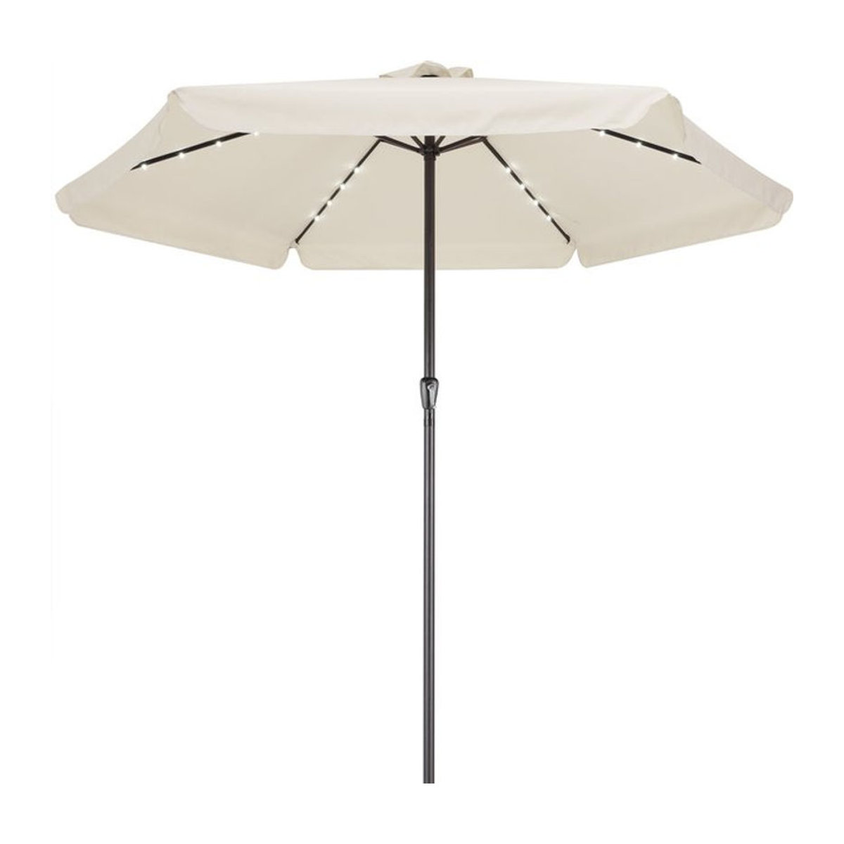 Kingsleeve Sonnenschirm Athen mit LED Solar Beleuchtung und UV-Schutz 80+ in Beige, Durchmesser: 330 cm - Bild 2