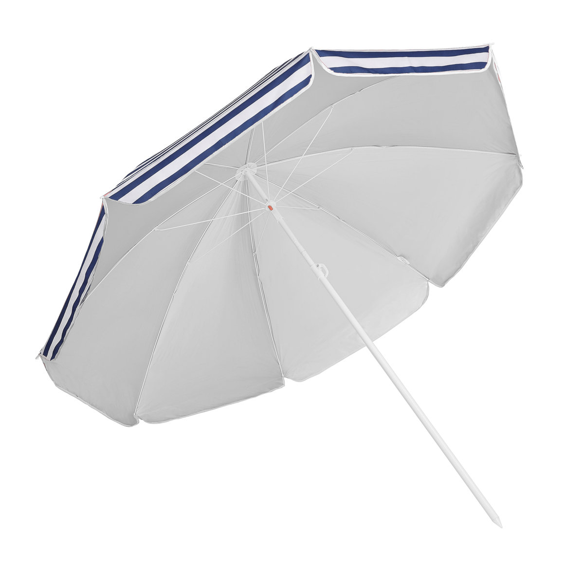 Kingsleeve Sonnenschirm Crete Blau/Weiß mit UV-Schutz 50+ und Neigefunktion, Durchmesser: 200 cm - Bild 1