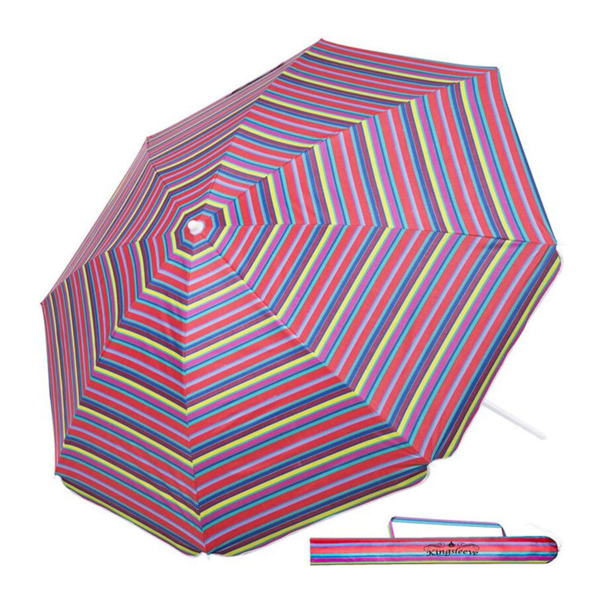 Kingsleeve Sonnenschirm Crete Bunt Ø 200 cm mit Neigefunktion und UV-Schutz 50+ - Bild 3