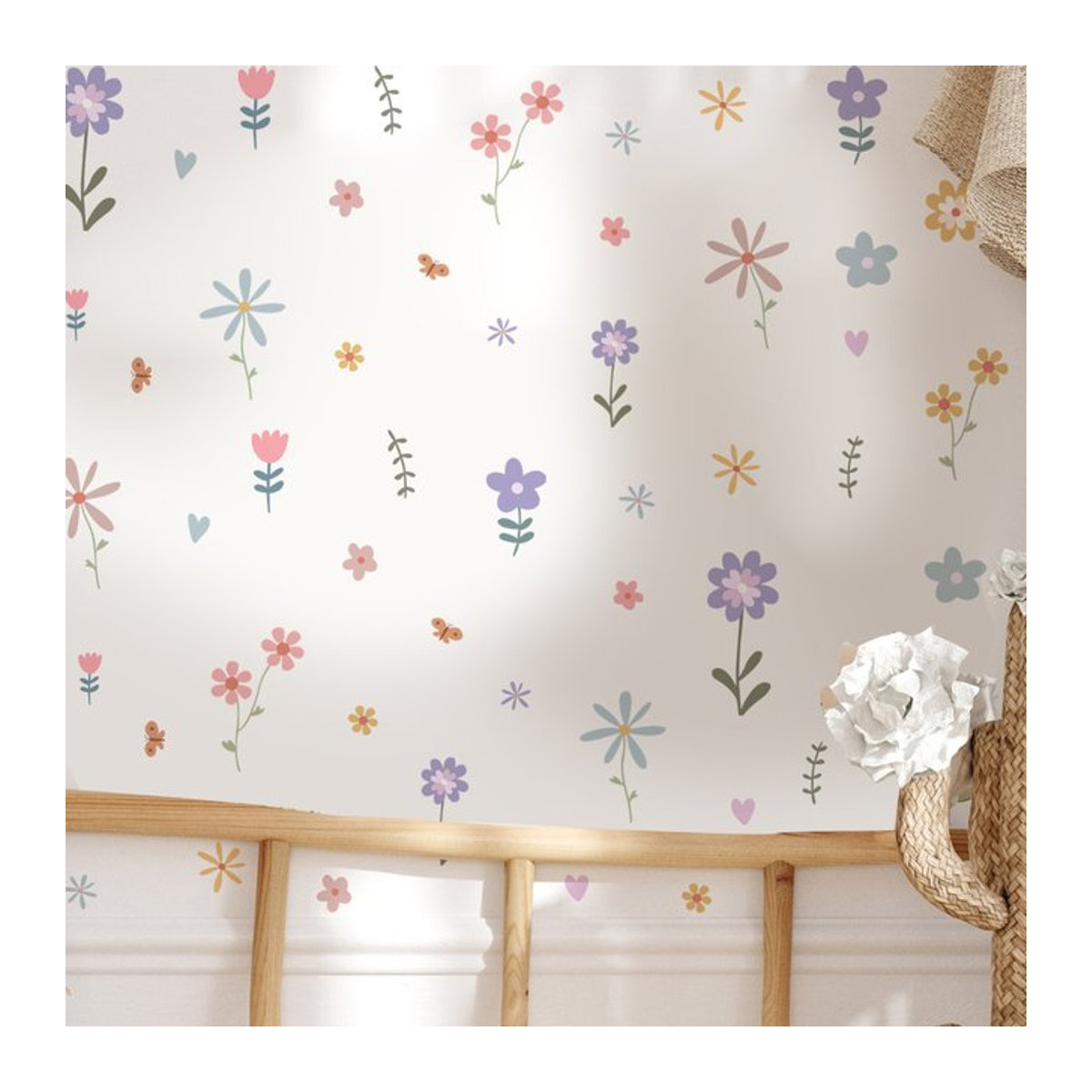 Kingsmile Cartoon Blumen Wandaufkleber in Mehrfarbig für Kinderzimmer und Wohnzimmer - Bild 1