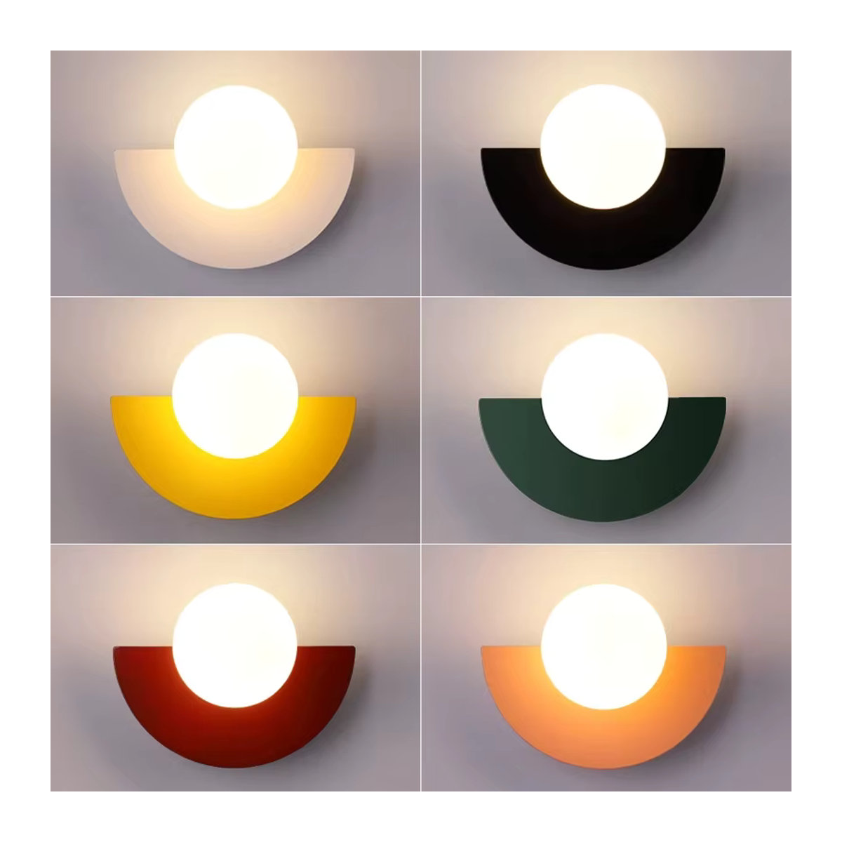 KINLAMS Nordic LED Wandlampe aus Glas in Bunt für Schlafzimmer, Wohnzimmer und Flur - Bild 3