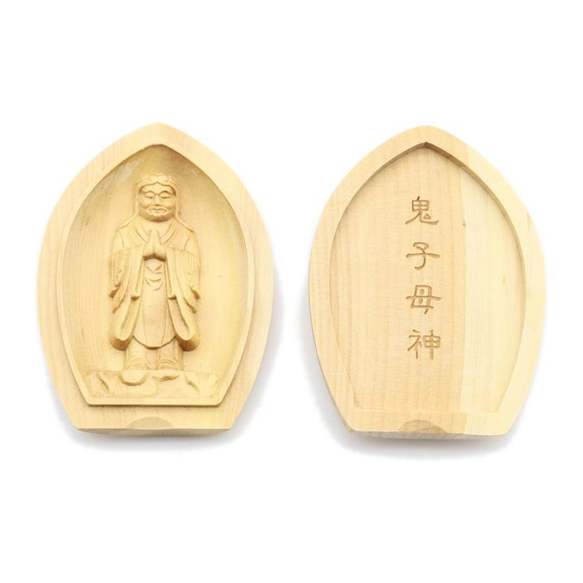 Kishimojin Buddhistische Statue aus Buchsbaumholz als Räuchergefäß und Schutzgottheit für eine sichere Geburt von Zen Picks - Bild 1