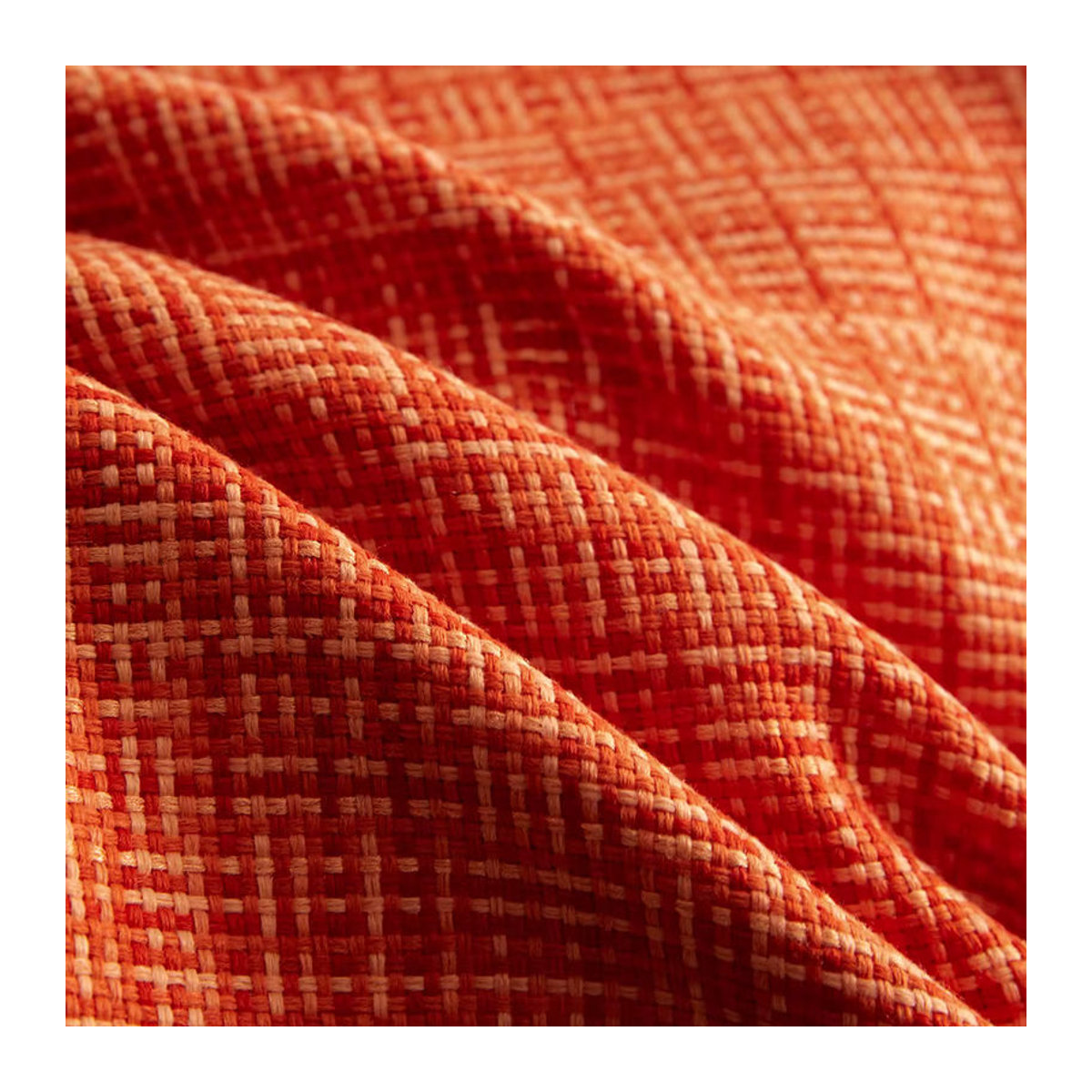 Kissenbezug aus Baumwolle und Leinen in Orange mit gewebter Struktur, wasserabweisend, ideal für Sofa und Wohnzimmer Dekoration im Nordic-Stil - Bild 4