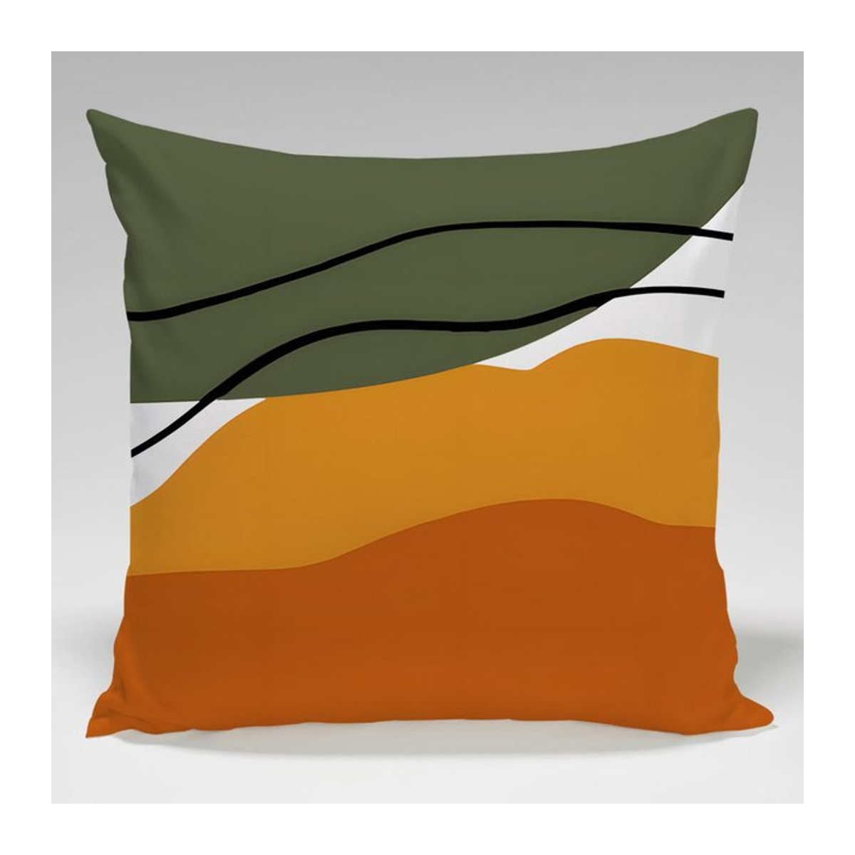 Kissenbezug mit böhmischem abstraktem Muster und kurzem Plüschdruck für dein Sofa oder Wohnzimmer, B/B: 18 x 18 cm - Bild 1