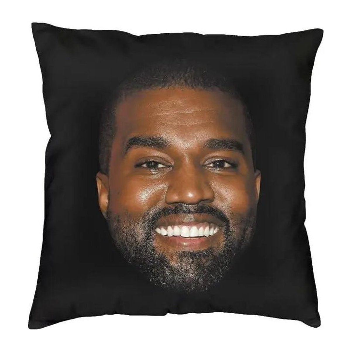 Kissenbezug mit Kanye West Meme Design aus Polyester mit Reißverschluss, B/T/H: 50 x 50 x 0 cm - Bild 1