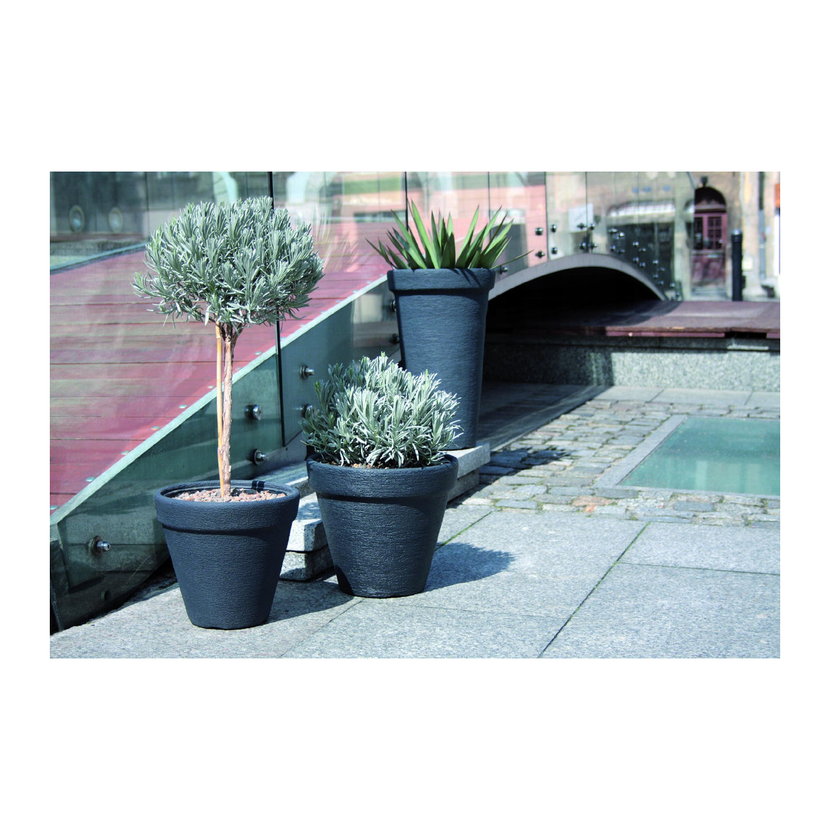 Klassischer runder Blumentopf DBC30 in Terrakotta, Durchmesser: 30 cm, Höhe: 26 cm - Bild 1