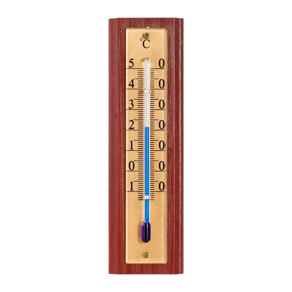Klassisches Wandthermometer aus Holz von Browin in Braun, Höhe: 125,0 cm, Breite: 35,0 cm, Tiefe: 1,0 cm - Bild 1