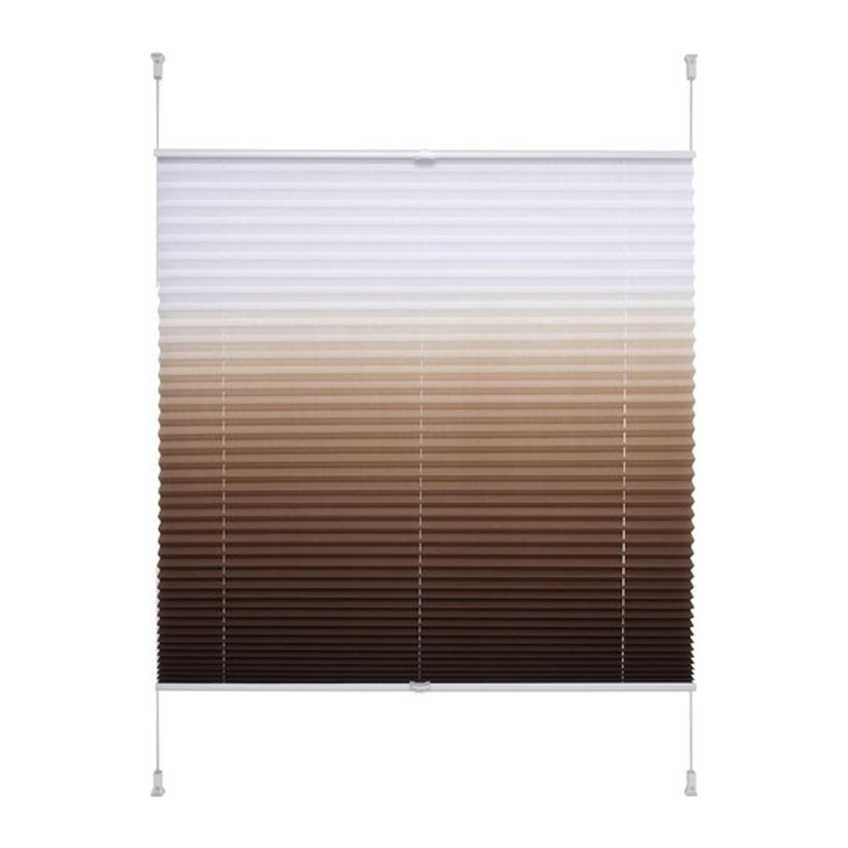 Klemmfix-Plissee von LIEDECO in Braun, B: 80 cm x H: 130 cm - Bild 1
