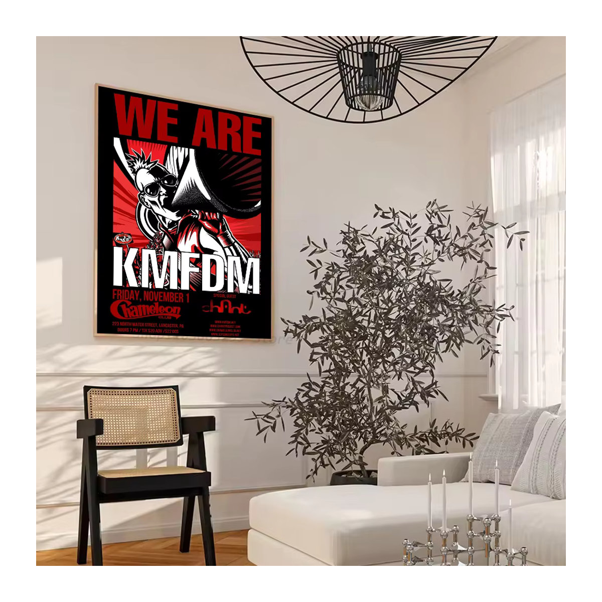 KMFDM Band Poster Selbstklebender Wandaufkleber aus wasserfestem Papier in Mehrfarbig - Bild 5