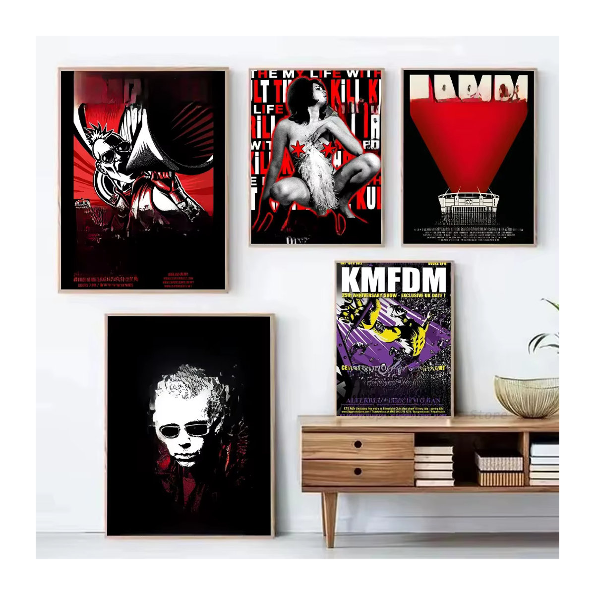 KMFDM Band Poster Selbstklebender Wandaufkleber aus wasserfestem Papier in Mehrfarbig - Bild 7