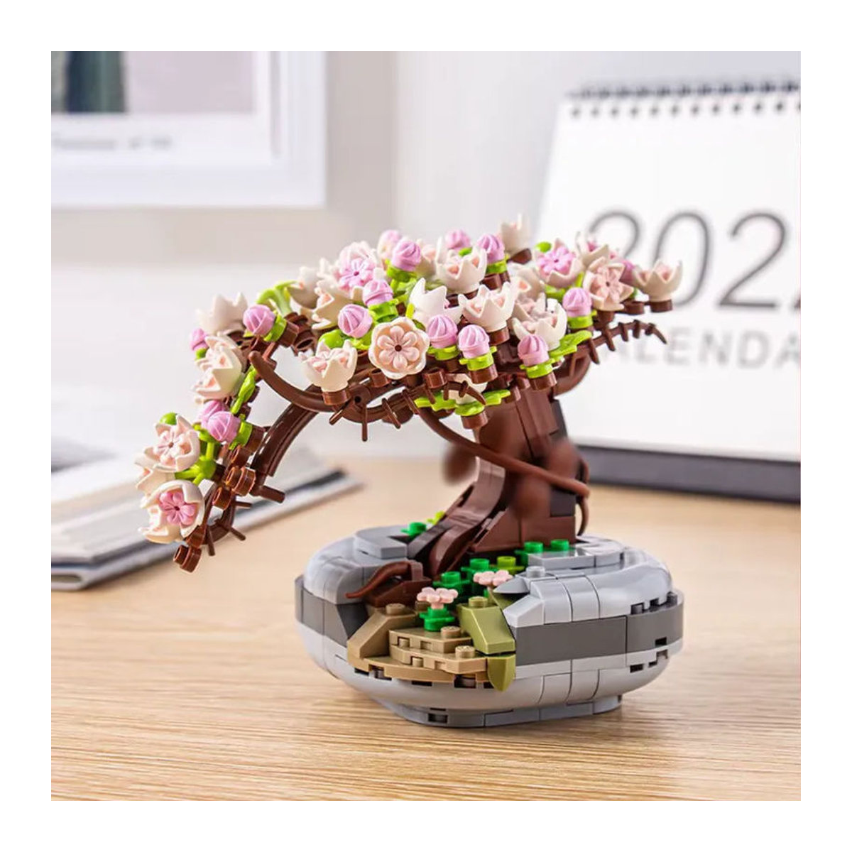 Kmoist Mini-Bausteine Kirsch-Bonsai-Sukkulenten Set mit 426 Teilen, mehrfarbig, florale Dekoration aus Kunststoff - Bild 2