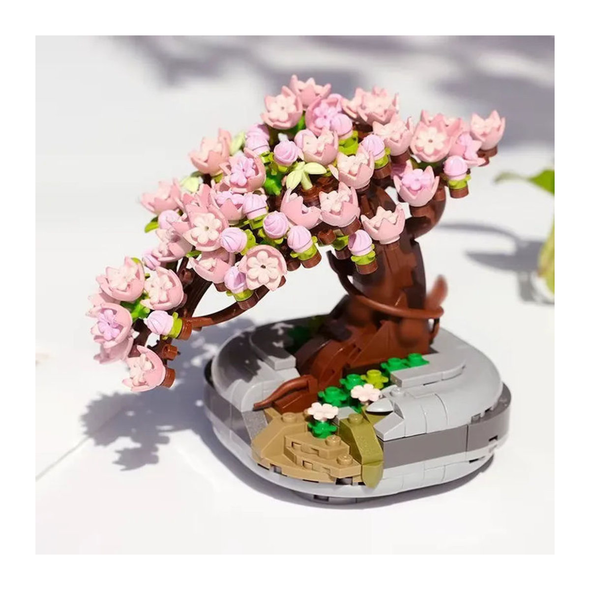 Kmoist Mini-Bausteine Kirsch-Bonsai-Sukkulenten Set mit 426 Teilen, mehrfarbig, florale Dekoration aus Kunststoff - Bild 3