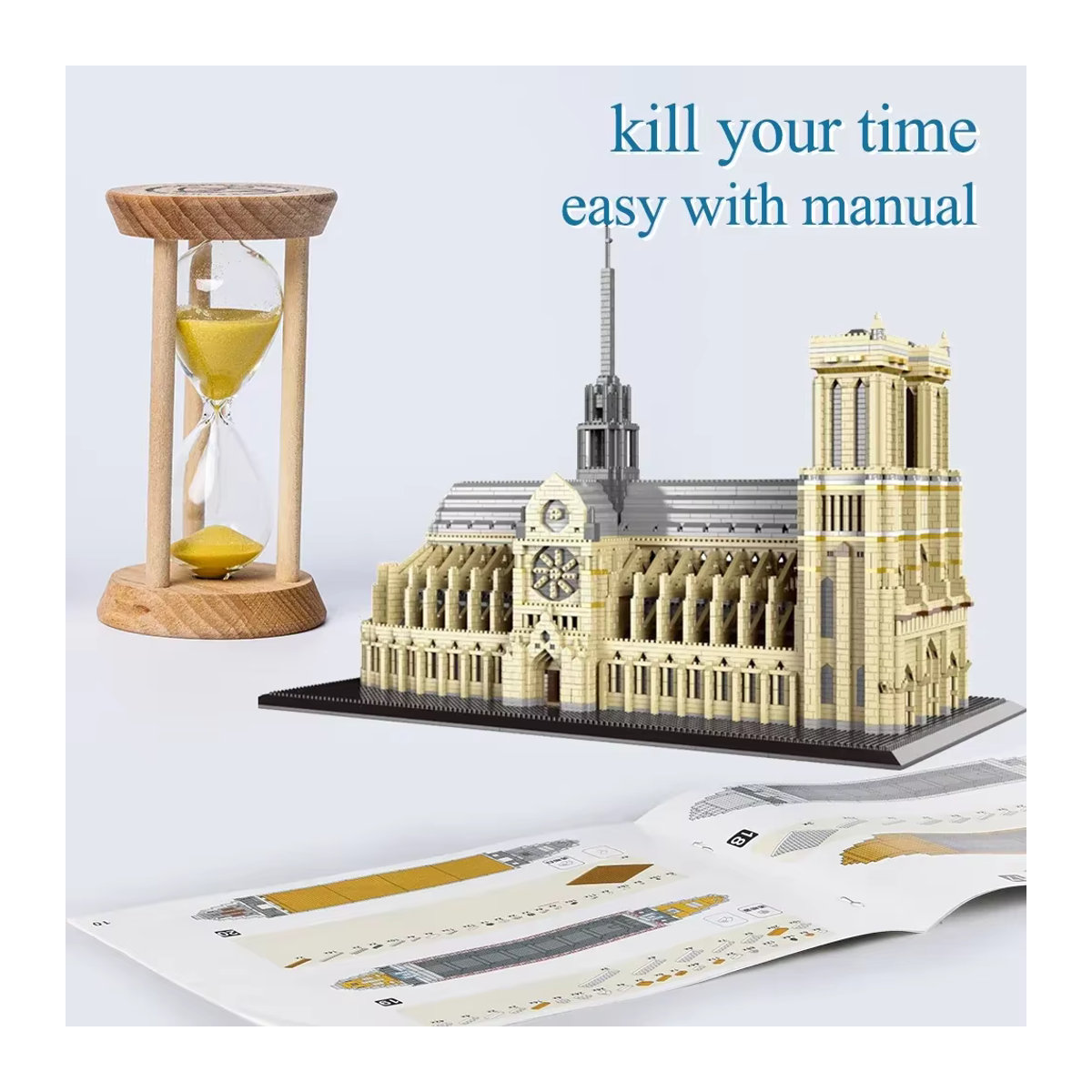 KNEW BUILT Notre Dame de Paris 3D-Modell Mikrobausteine Kathedrale in Beige - Bild 3