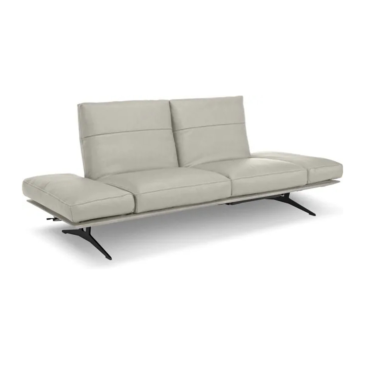 Koinor Fendo 2-Sitzer Sofa aus Echtleder mit Metallgestell in Schwarz, Grau oder Beige - Bild 1