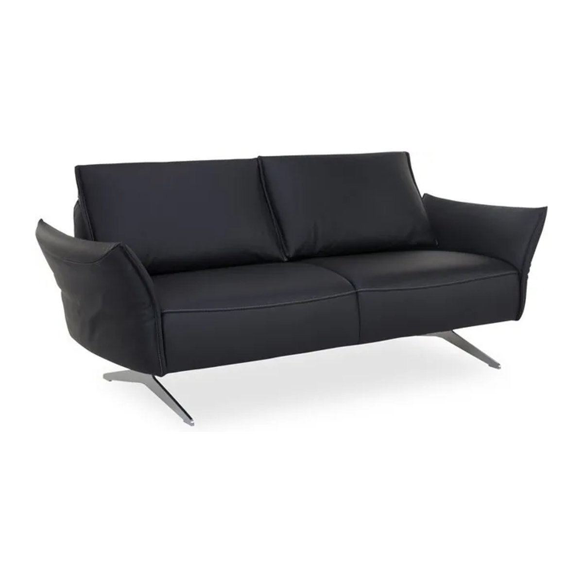 Koinor Vineto 2,5 Sitzer Sofa aus Leder in Schwarz mit verstellbarer Rückenlehne und Sitzhöhentenverstellung - Bild 1