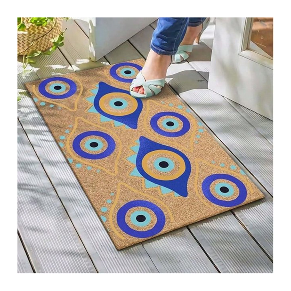 Kokosfußmatte Böser Blick für deinen Eingangsbereich B/B: 50 x 80 cm - Bild 1