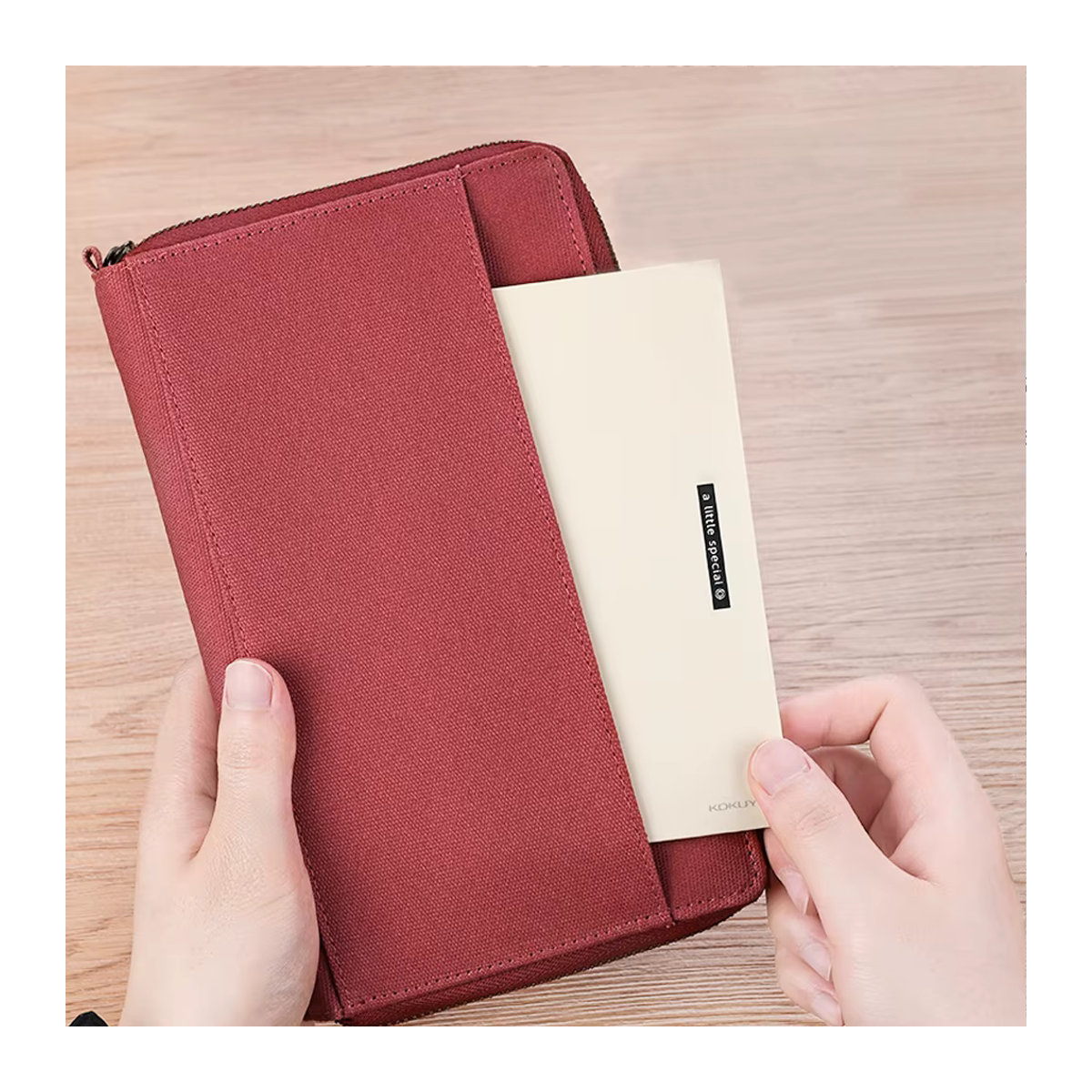 KOKUYO Reise-Etui für Stifte und Dokumente, minimalistisches Design, Braun/Bunt - Bild 3