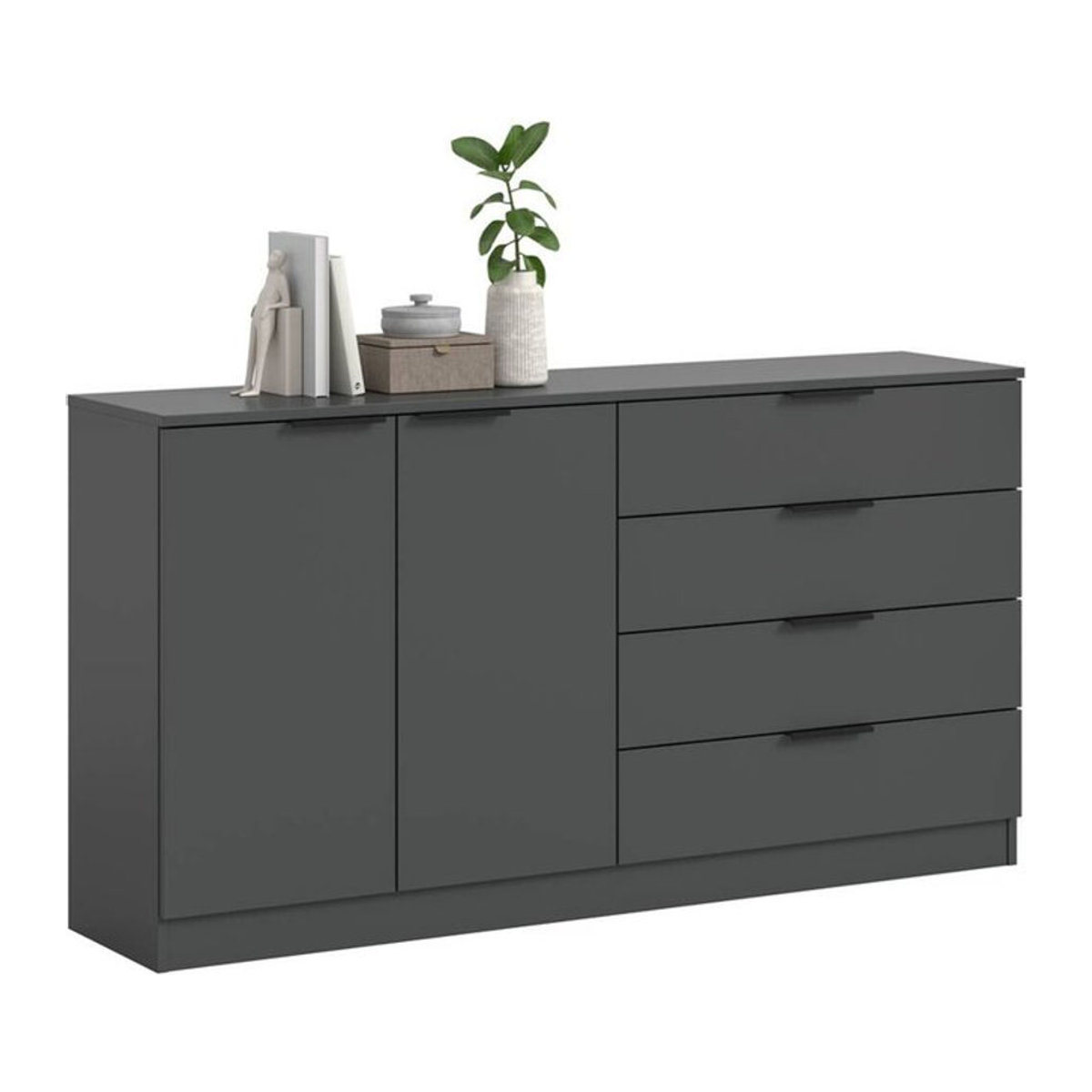 Kommode KOPENHAGEN xonox.home Modern Anthrazit B/H/T: 148 x 80 x 35 cm - Bild 1