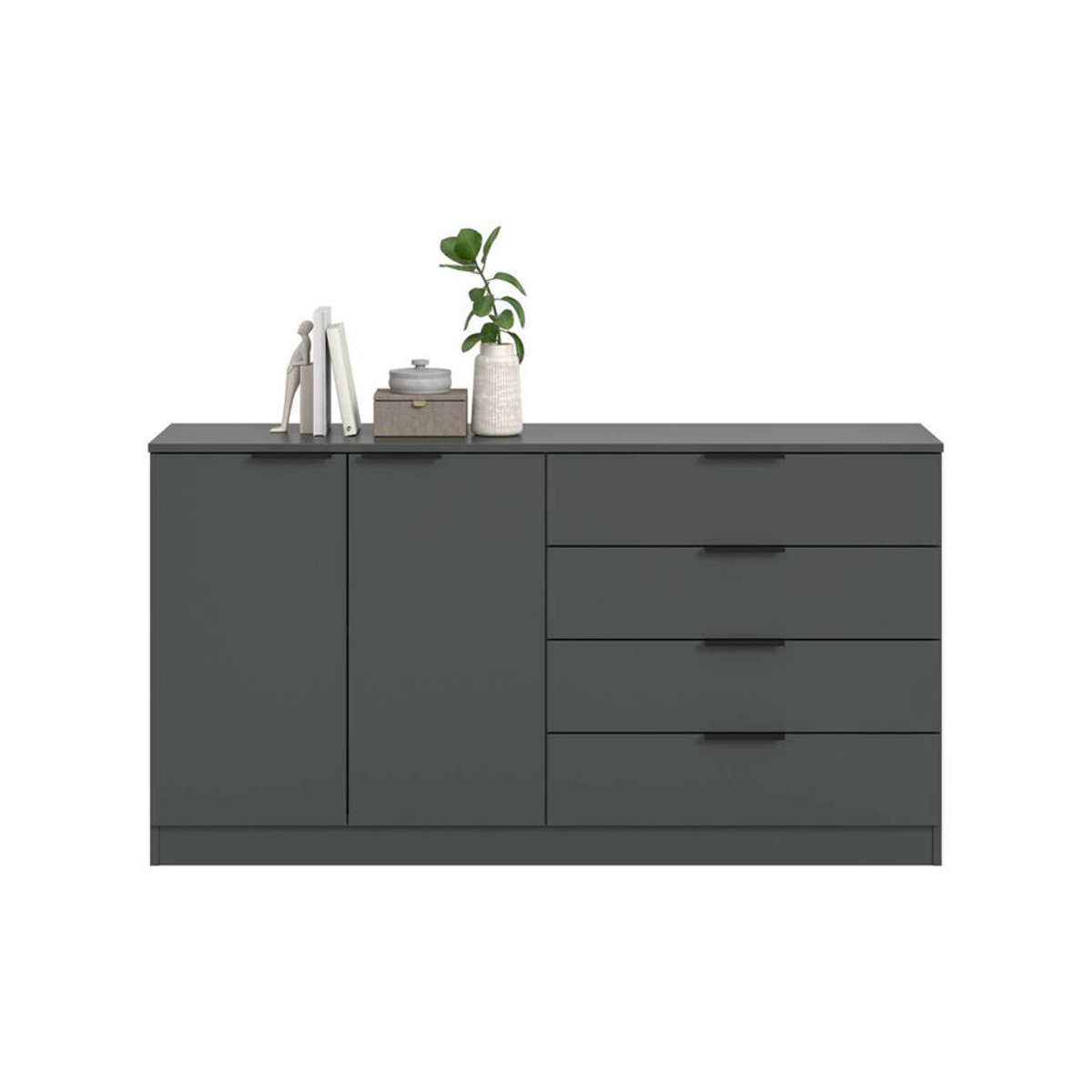 Kommode KOPENHAGEN xonox.home Modern Anthrazit B/H/T: 148 x 80 x 35 cm - Bild 4