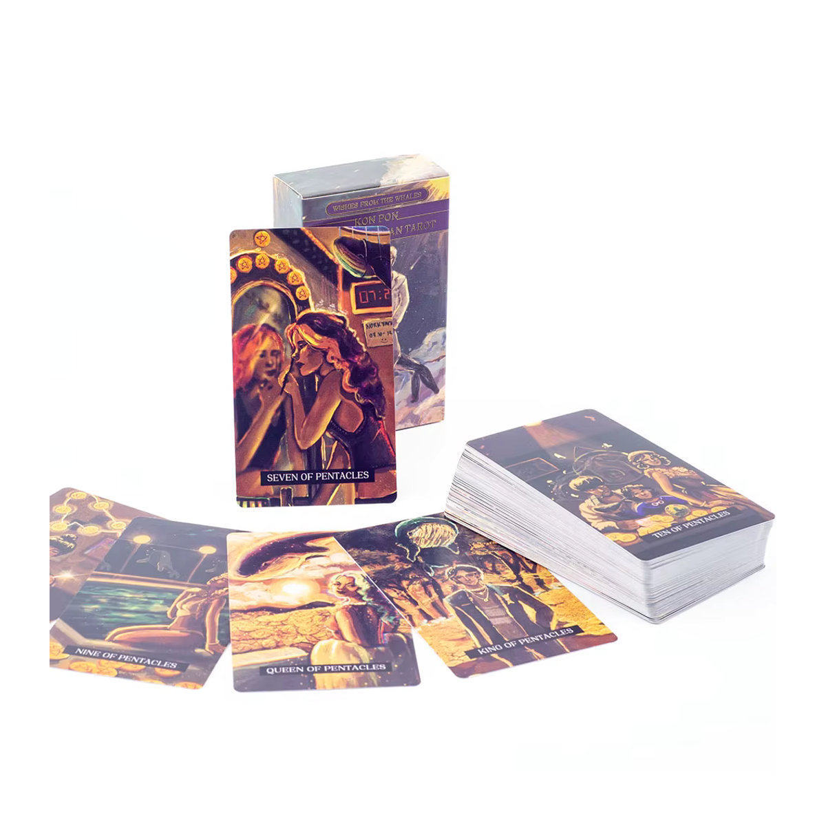 Kon Pon Chak Klum Wan Tarot 78 Kartendeck Wahrsagekarten aus Papier, mehrfarbig, B: 10,3 cm - Bild 3