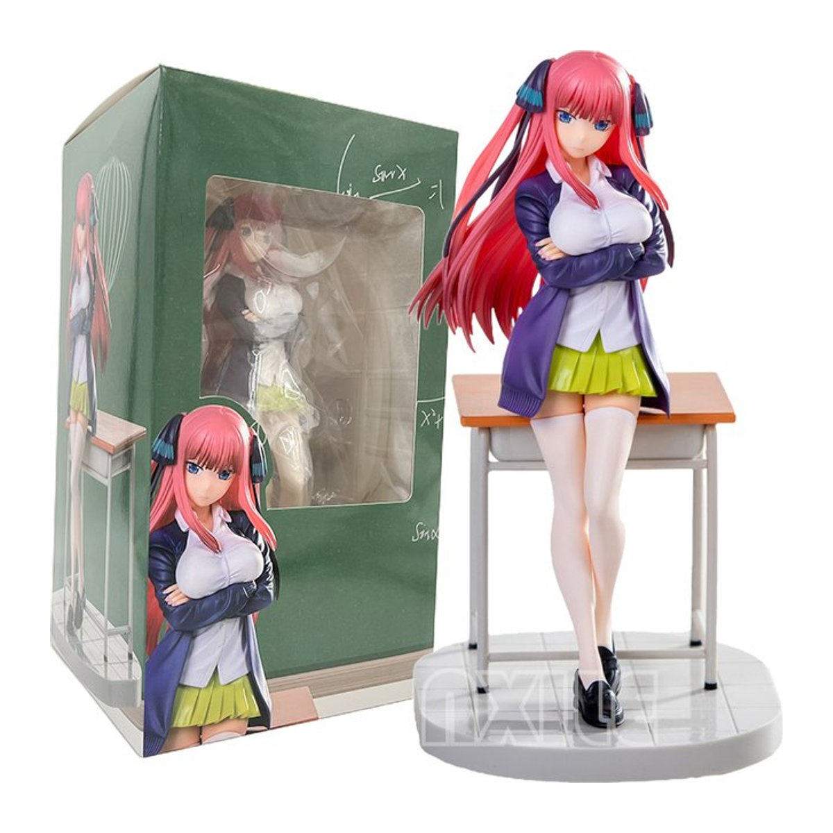 KONBORE Anime Mädchen Figur Nino Nakano aus Die Quintessenz der Quintuplets, Multicolor, Höhe: 21 cm - Bild 1