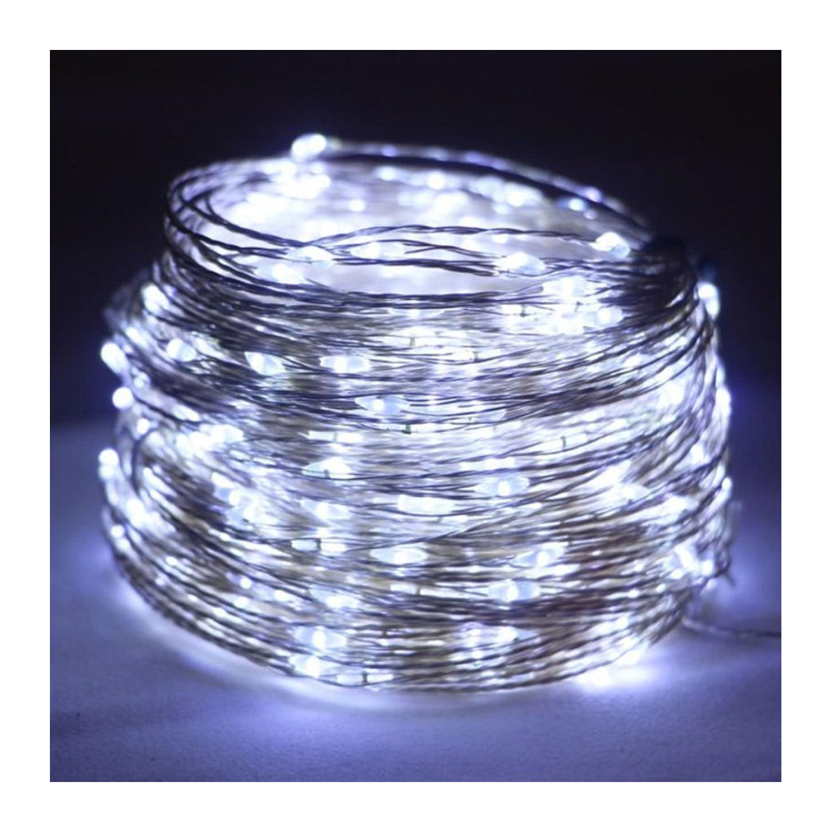 Kongdii LED Kupferdraht Lichterkette mit Fernbedienung, kühle weiße Lichterkette für Garten, Hochzeit und Weihnachtsbaum, 100m mit 1000 LEDs - Bild 1