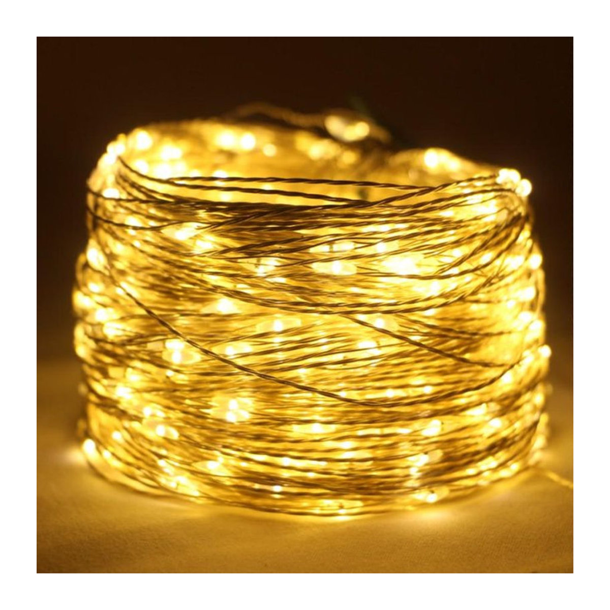 Kongdii LED Kupferdraht Lichterkette mit Fernbedienung, Warmweiß, 20m mit 200 LEDs - Bild 1