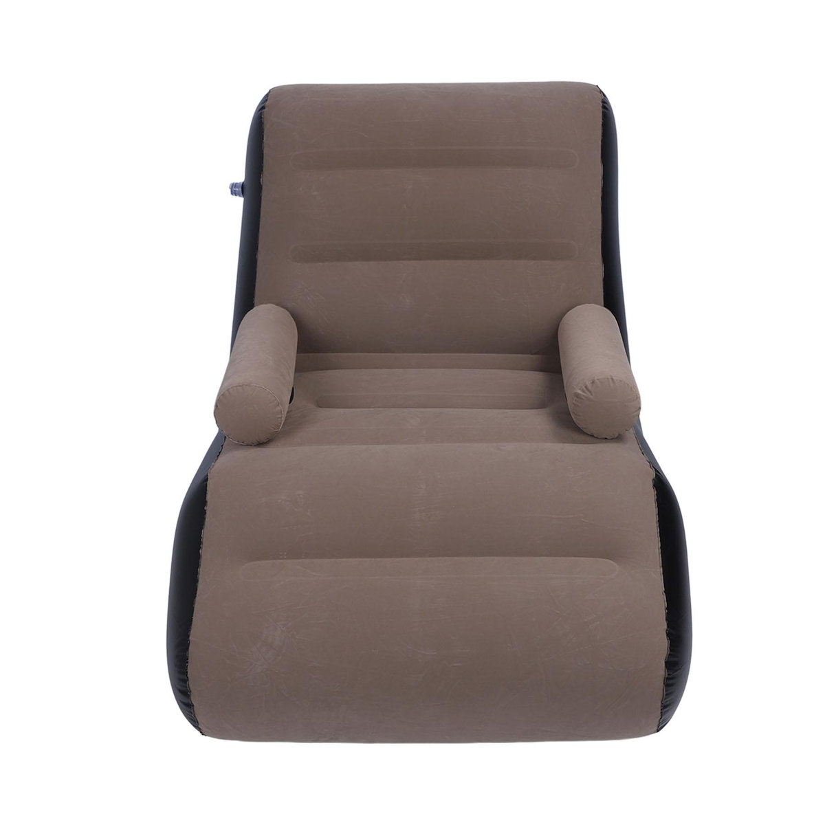 KONNWEI Aufblasbares Sofa in Braun mit ergonomischer S-Form und weicher beflockter Oberfläche - Bild 3