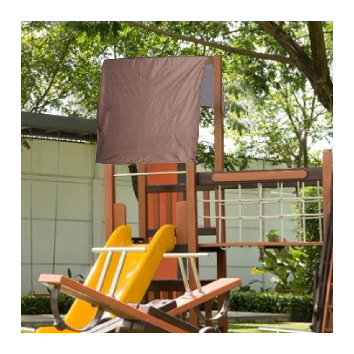 KONNWEI Wasserdichte Ersatzplane als Outdoor Schaukelüberdachung und Sonnenschutz in Kaffeebraun - Bild 2