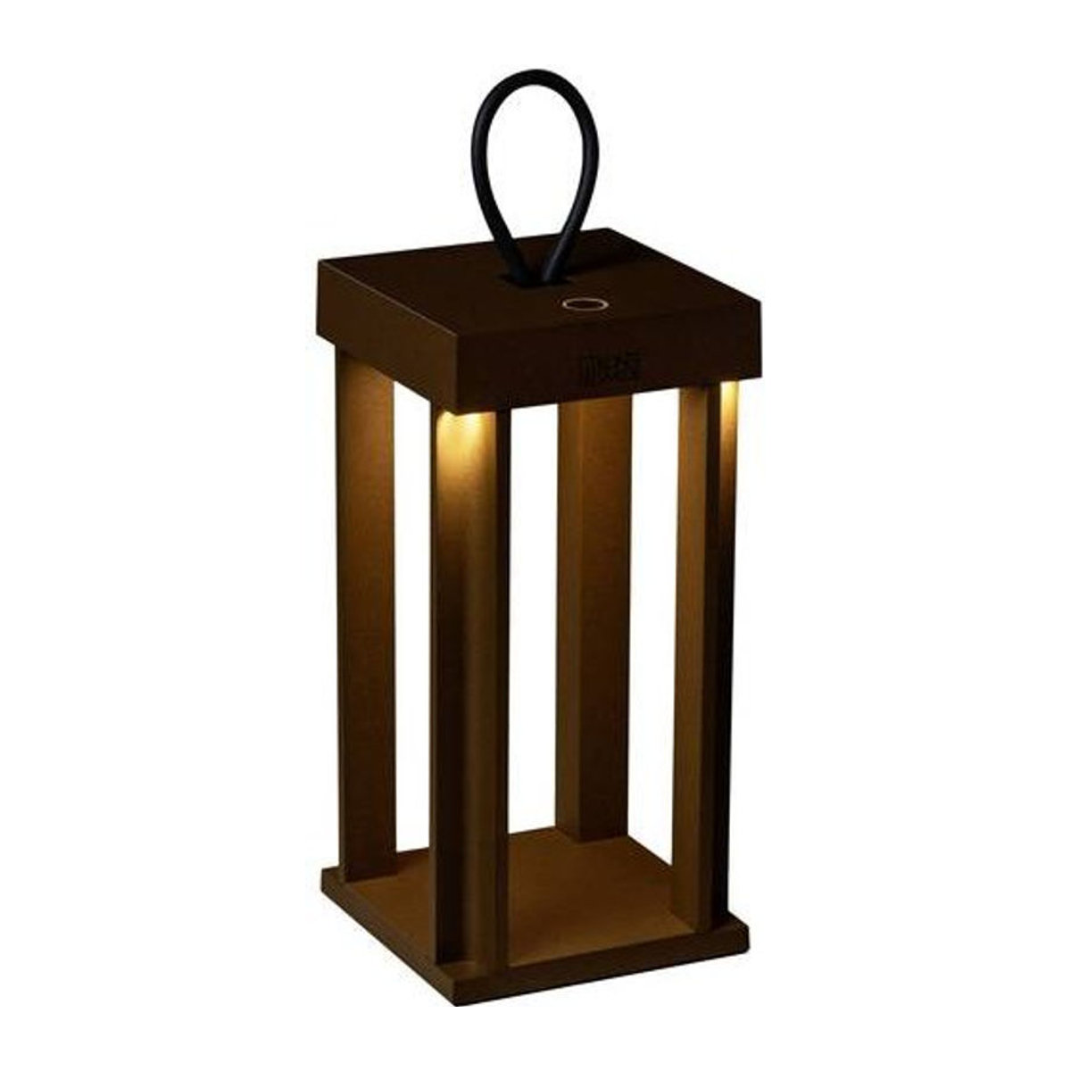 Konstsmide Lighting Cannes LED Outdoor Laterne in Rost-Braun mit USB-Aufladung, Höhe: 42 cm - Bild 1