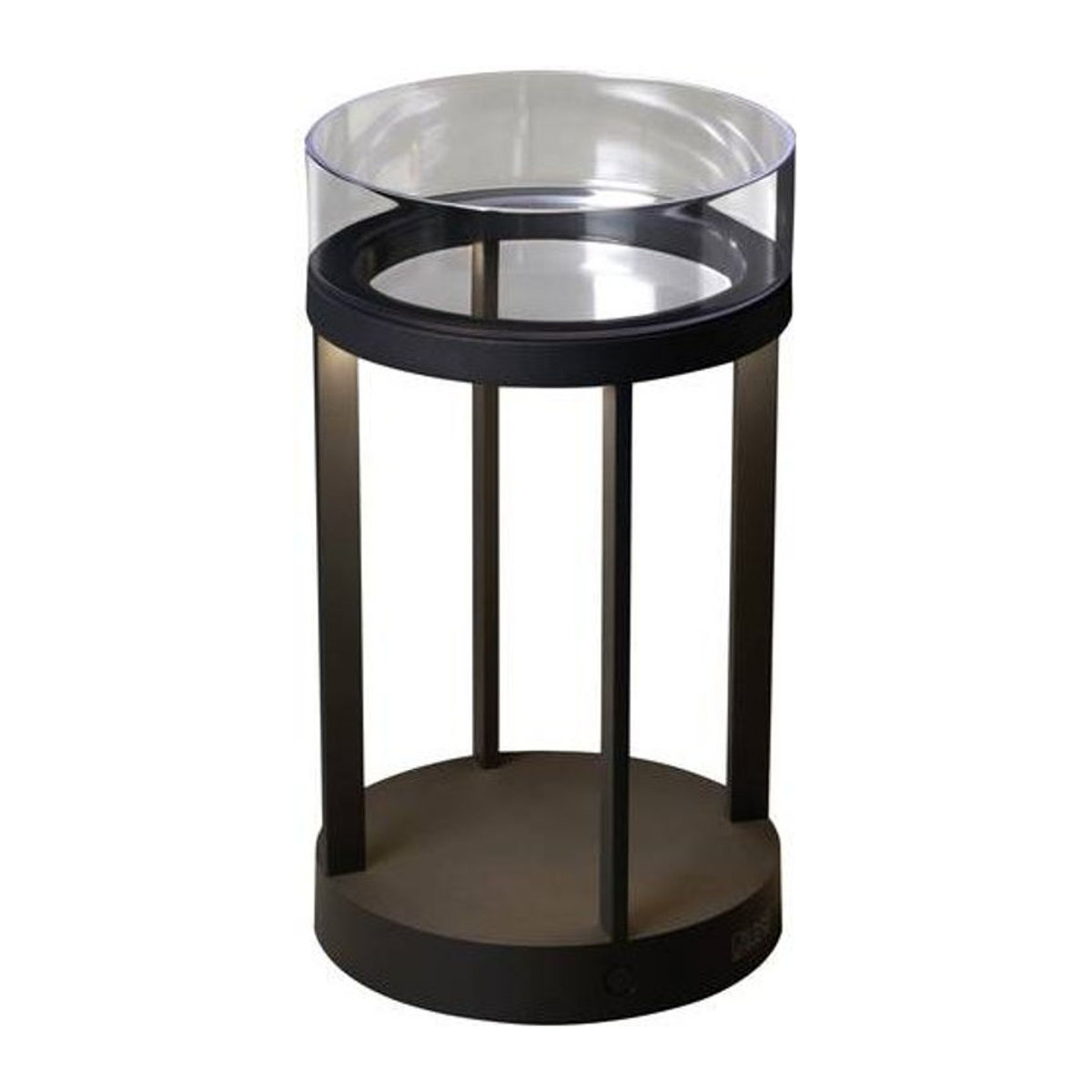 Konstsmide Lighting Chieti LED Outdoor Tischlaterne aus Aluminium und Glas in Grau, Höhe: 25 cm - Bild 1